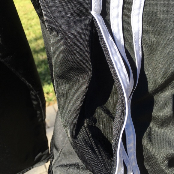 Adidas Youth Medium Zip Up Black and White Jacket - Picture 4 of 7